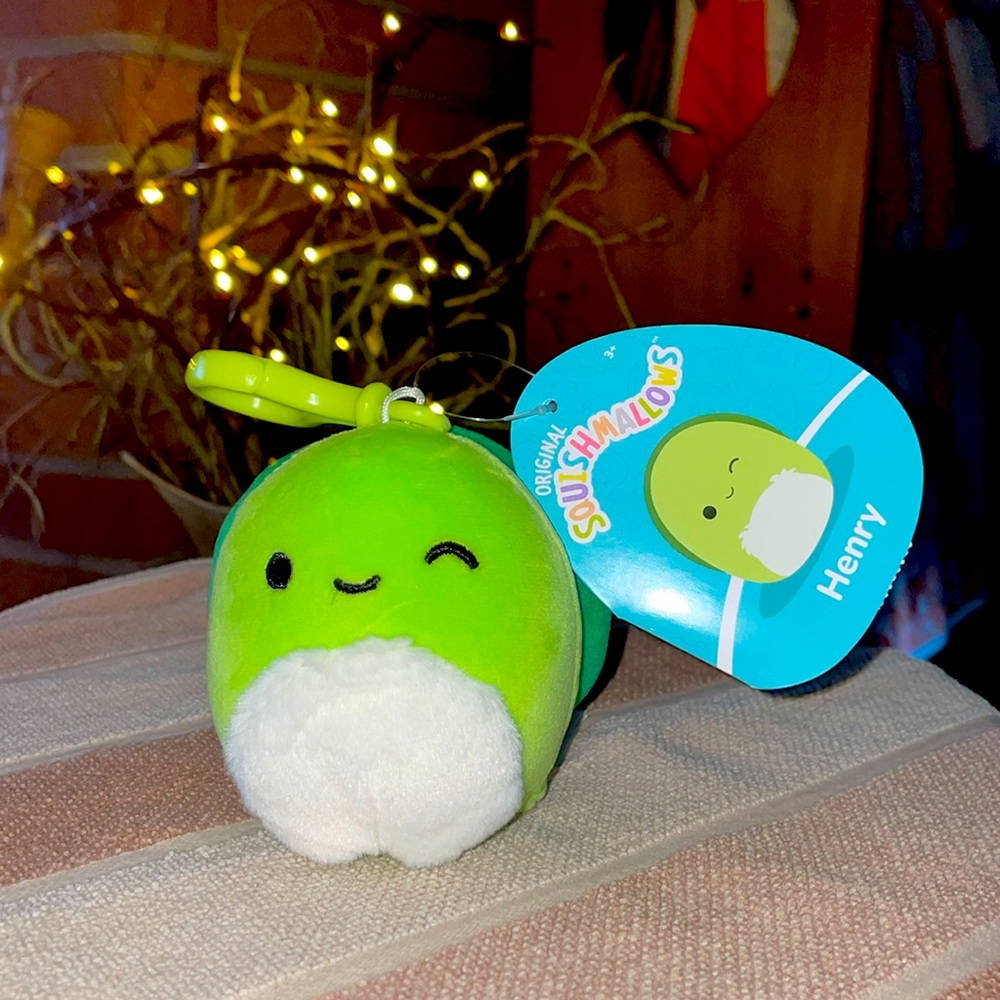 Squishmallow clip &/or 3 inch- turtle! NWT!
